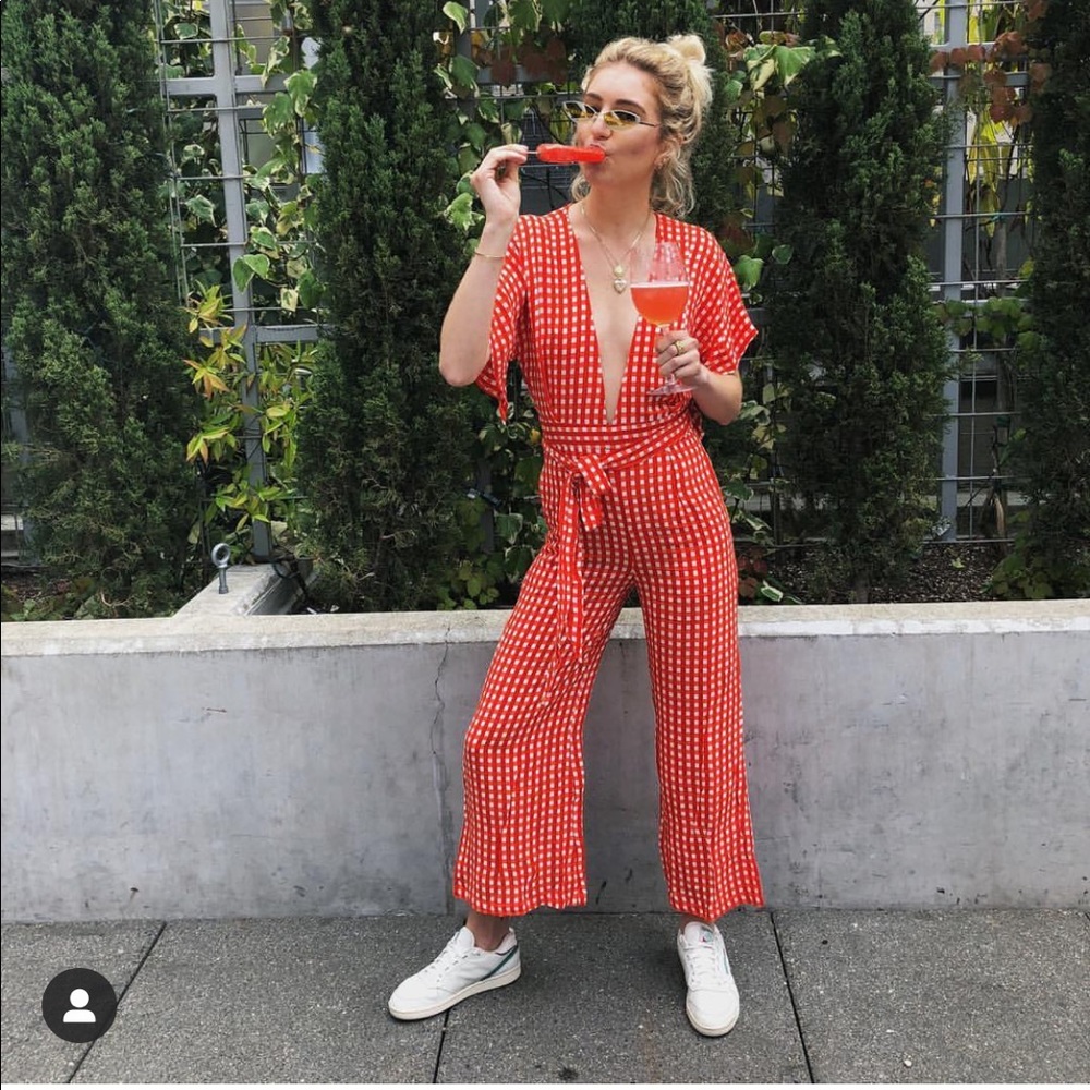 Faithful the Brand Gingham Jumpsuit WORN ONCE